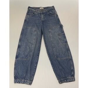 Free People Blue Wide Leg Jeans